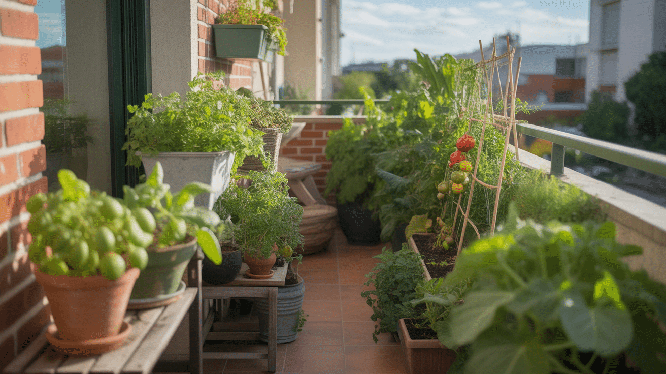balcon jardin legumes