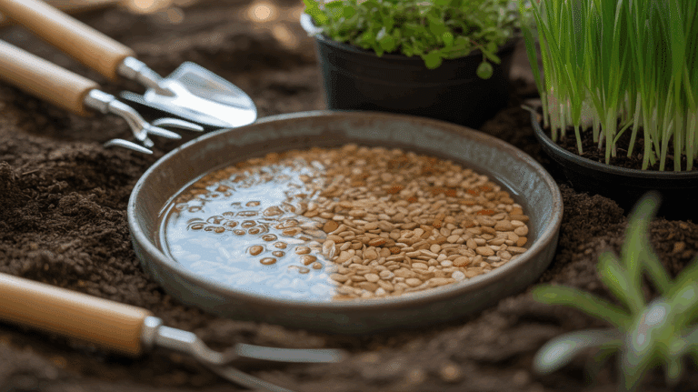 graines eau outils terre
