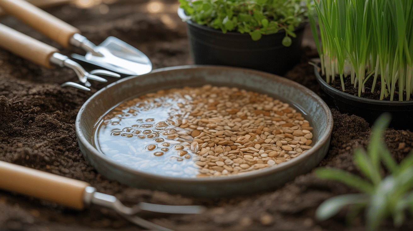 graines eau outils terre