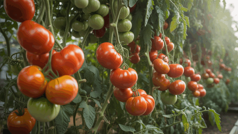 jardin tomates lush matin