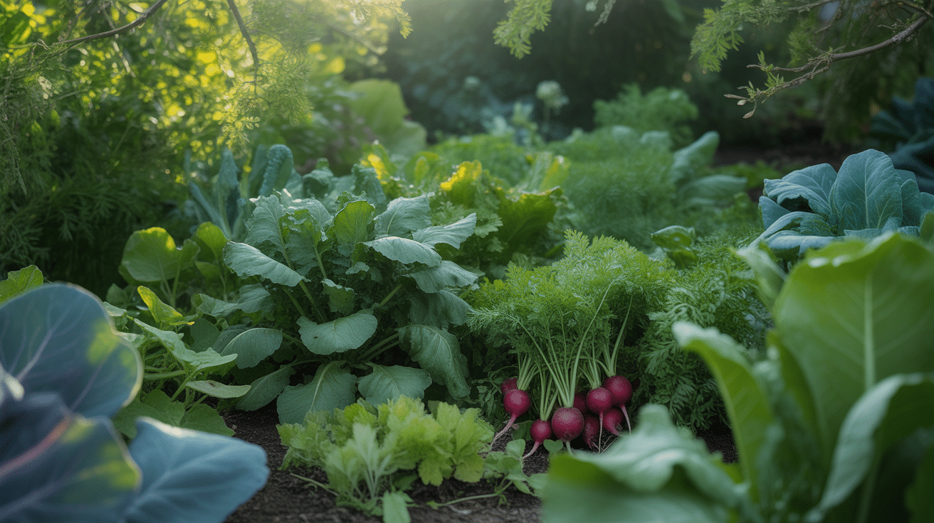 jardin verdoyant abondant croissance